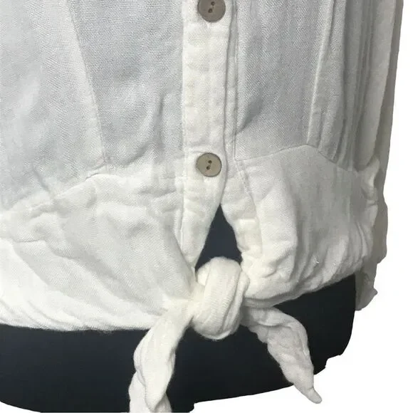 Vintage Havana Sparkle Stripes Tie Front Crop Top N0302 - Picture 5 of 12